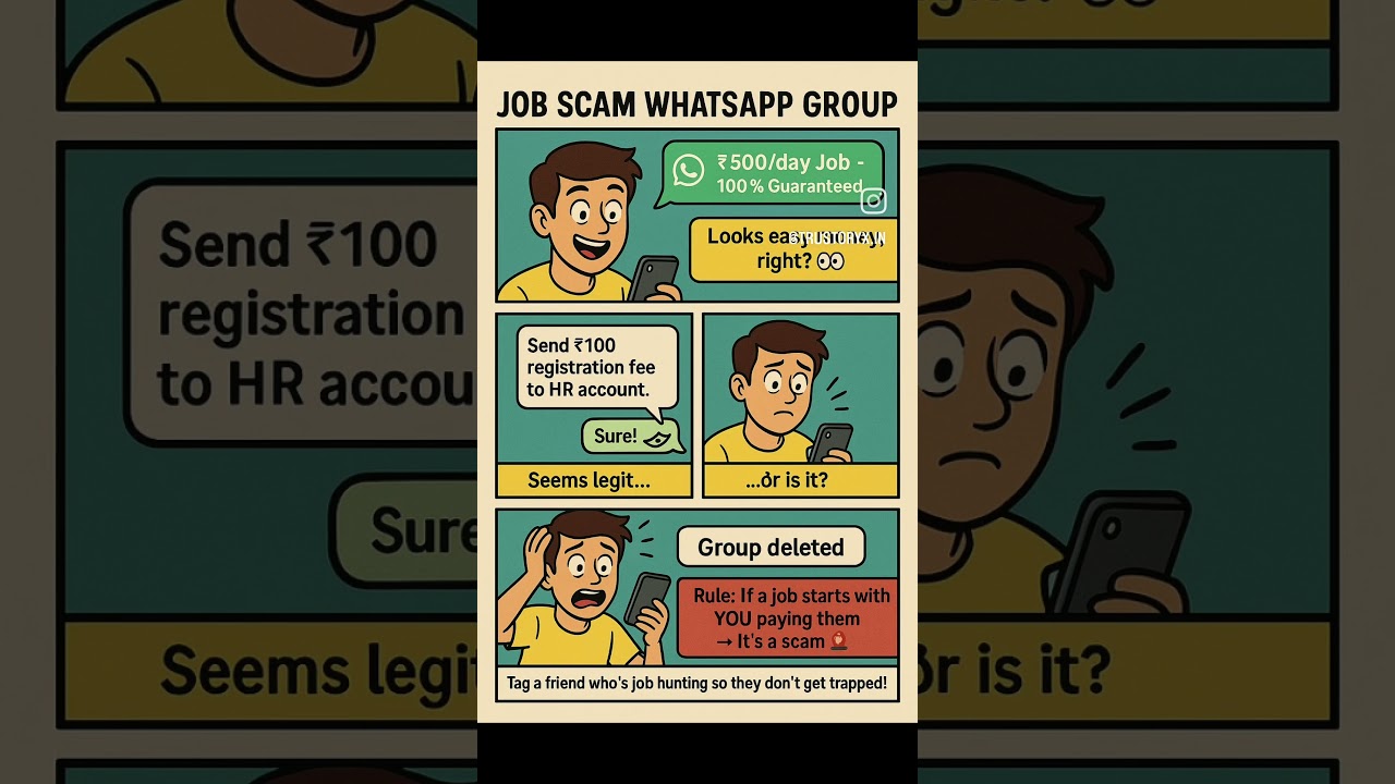 Scam groups on WhatsApp are everywhereRule: A real job pays YOU,