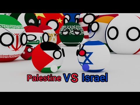 Israel VS Palestine Countryball 3D animation