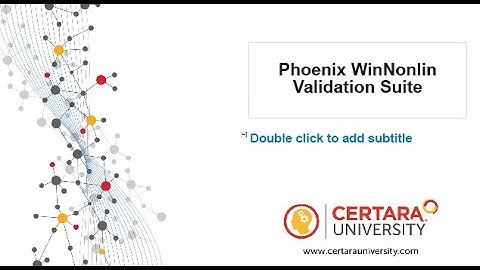 Phoenix WinNonlin Validation Suite