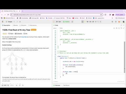1506. Find Root of N-Ary Tree | LeetCode Premium Google