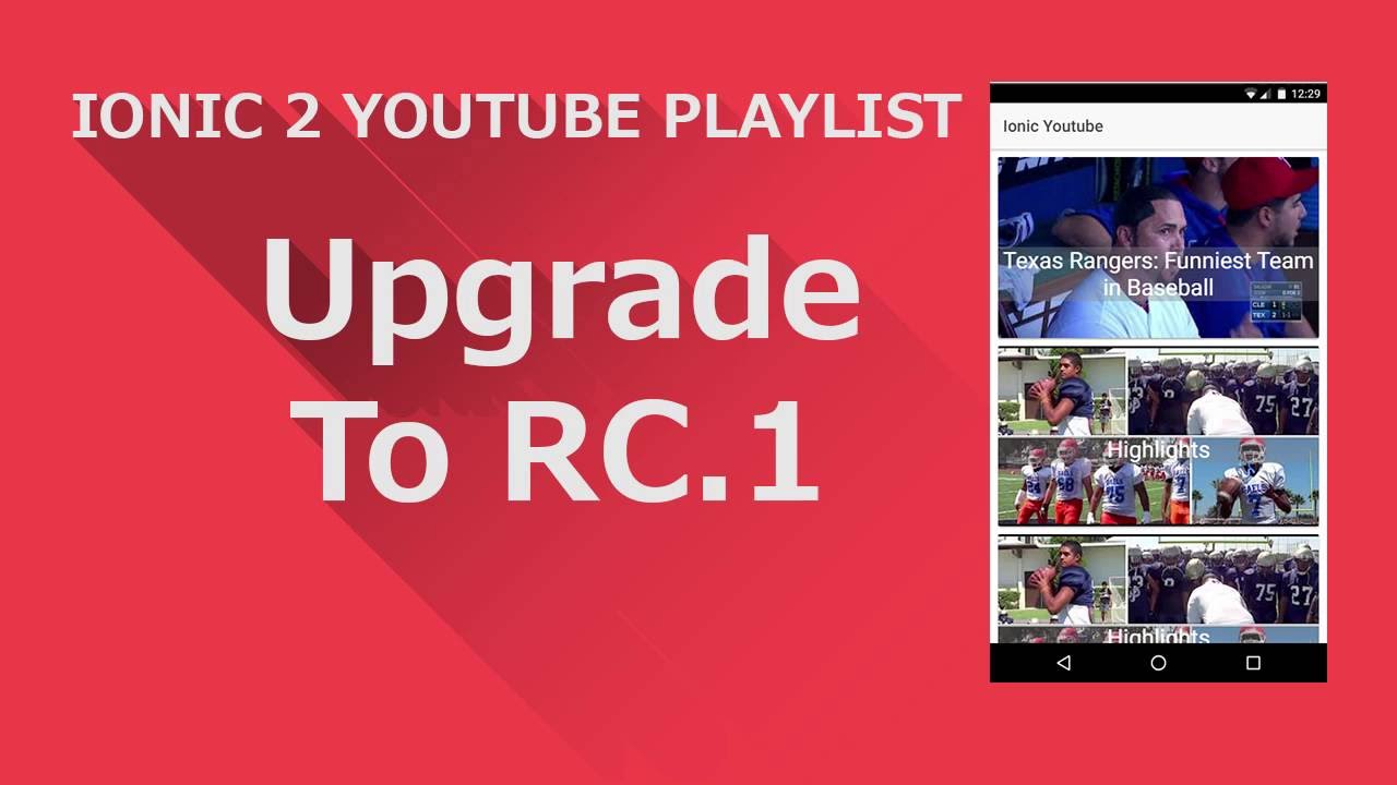 Youtube Playlist Upgrade ionic 2 beta to ionic 2 RC.1 - YouTube