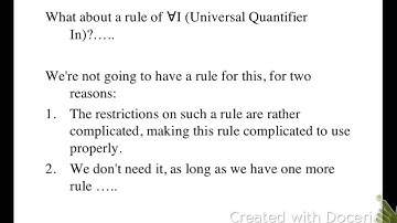 What about a rule of Universal Quantifier In?