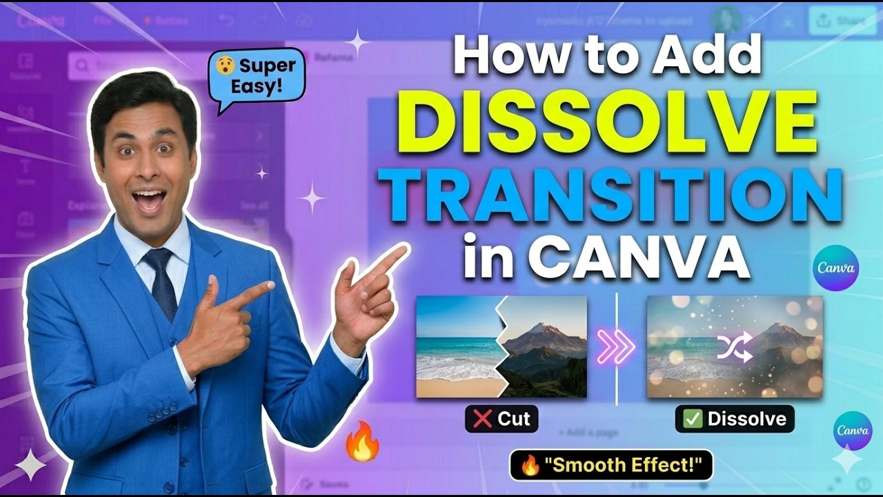 Dissolving Video How to add Dissolve Transition in Video using Canva? - YouTube