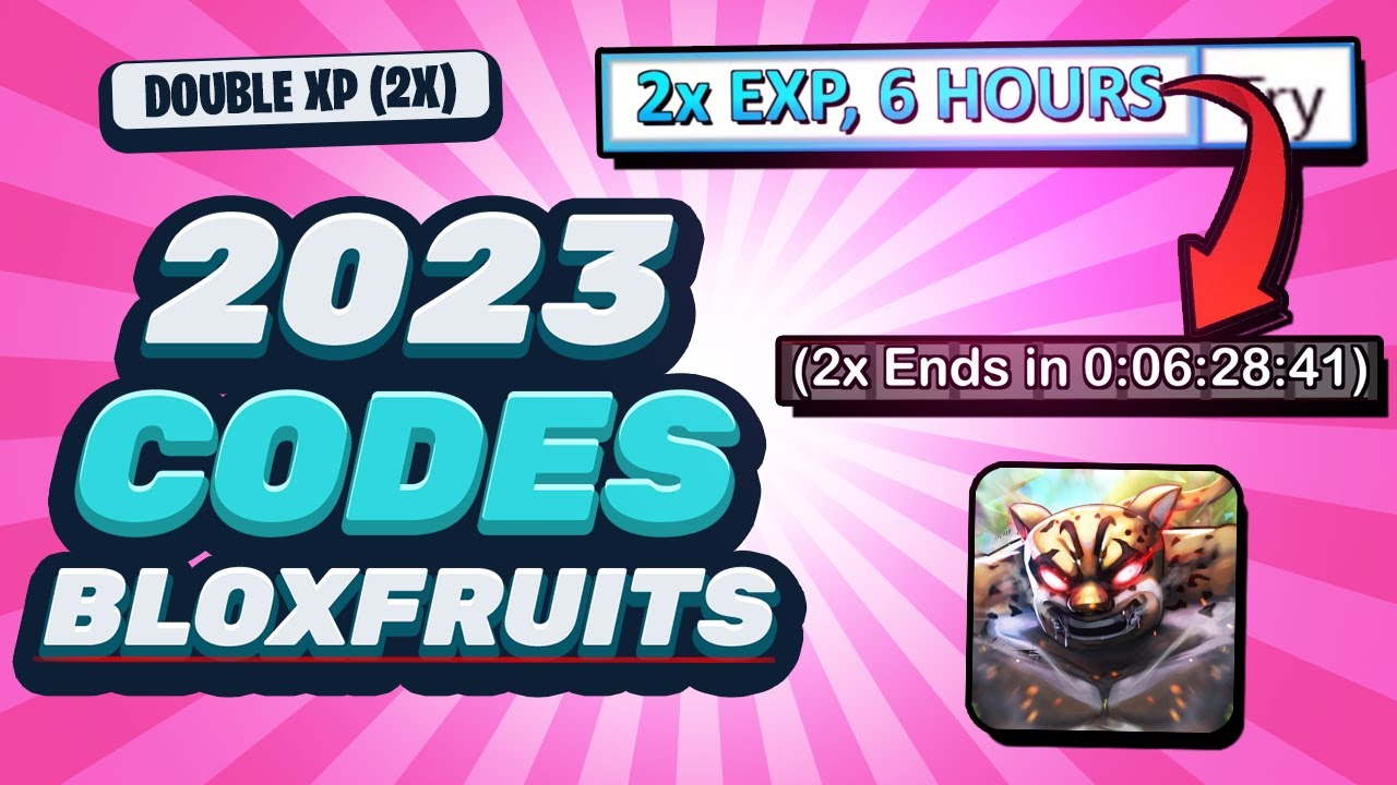 BLOX FRUITS CODES 2X EXP 2023 *ALL WORKING* (1 HOUR) YouTube