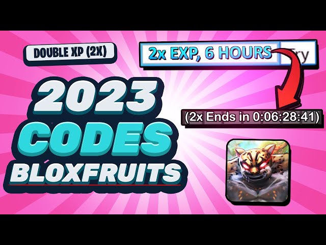 BLOX FRUITS CODES 2X EXP 2023 *ALL WORKING* (1 HOUR) 