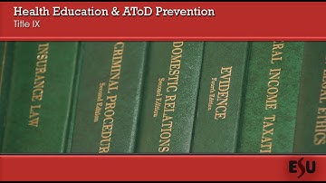 Title IX - ESU Health Education & AToD Prevention