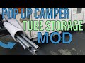 Pop Up Camper PVC Tube Storage MODIFICATION | Free Up Space in Your Pop Up!