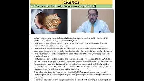 CDC warns about a deadly fungus spreading in the US- Candida Auris