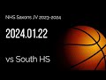 20240122 nhs saxons jv vs south hs