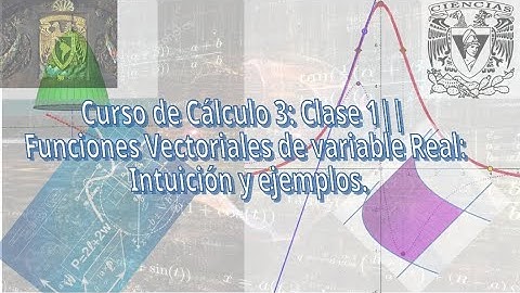 Cálculo 3 Clase 1|| Intuciones de funciones vectoriales de variable real.