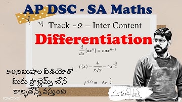 AP DSC - SA Maths - Track -2 - Inter Content - Differentiation - Calculus