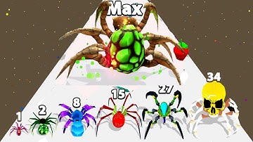 SPIDER EVOLUTION RUN - Level Up Spider (Insect Evolution Run) New Update, Max Level, All Gameplays