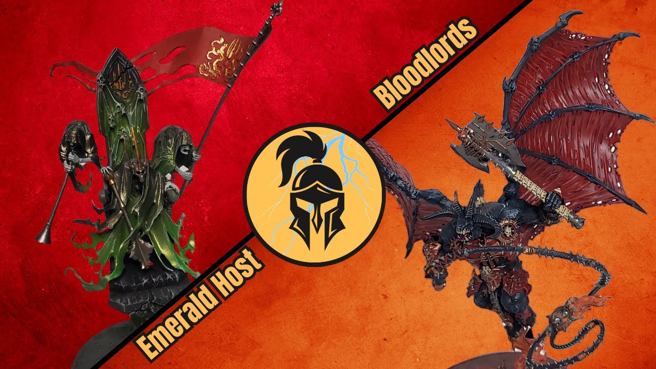 Age of Sigmar Battle Report: Nighthaunt vs Blades of Khorne: Emerald Host vs Bloodlords!!