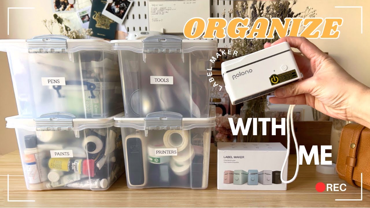 organize art supplies with me • pocket printer review [ft. P31 label maker]