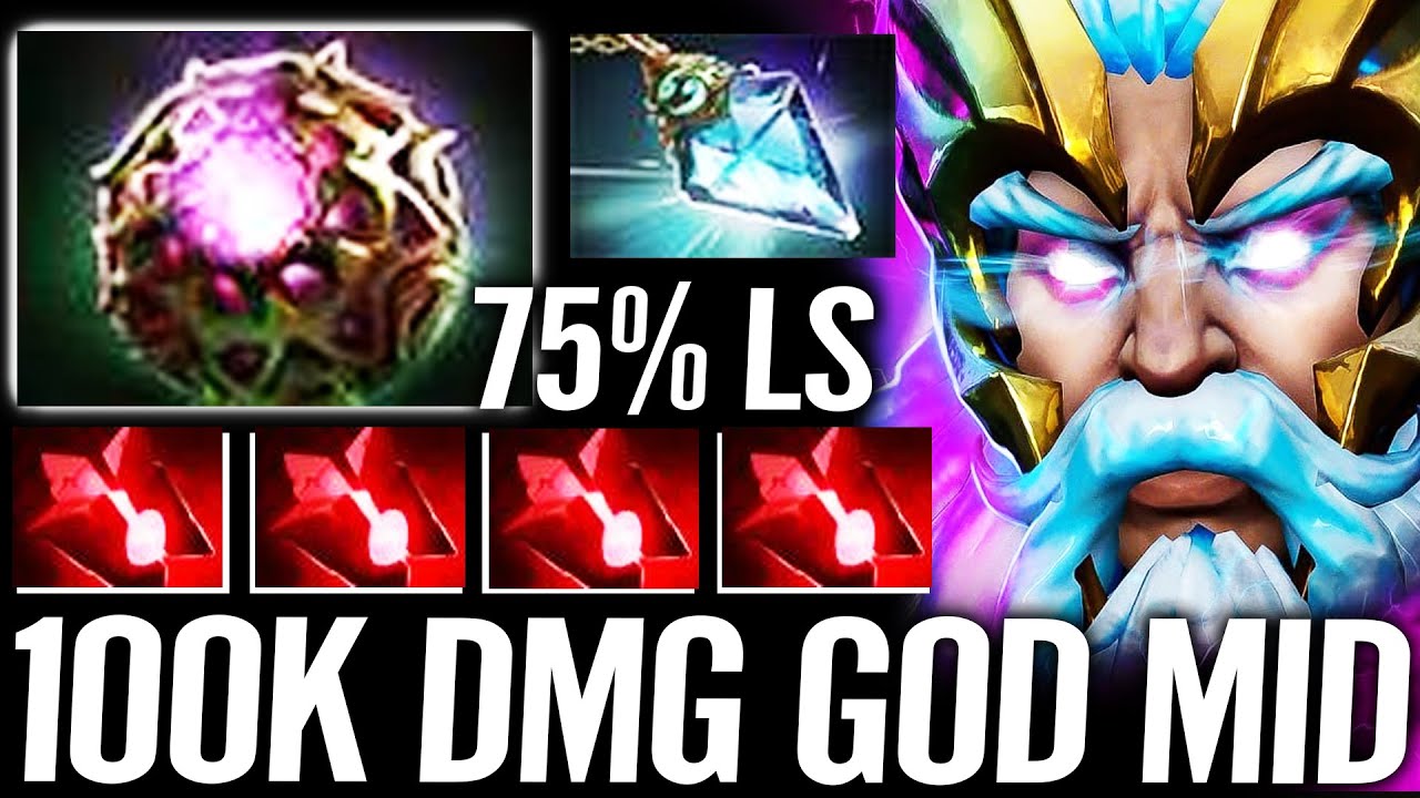 GOD Zeus Bloodstone -36% CD Nuker — 1SEC Arc Lightning Octarine + Prism 75% Lifesteal Dota 2 Pro