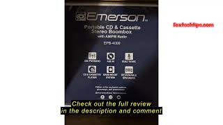 Review Emerson Portable CD Player Boombox with Cassette Player, Tape Recorder, AM/FM Radio, MP3 AUX