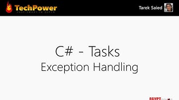 Exception Handling - Tasks - C#