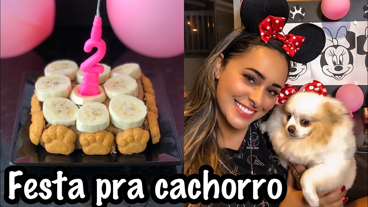 COMO FAZER FESTA PRA CACHORRO l BOLO NATURAL DE BANANA