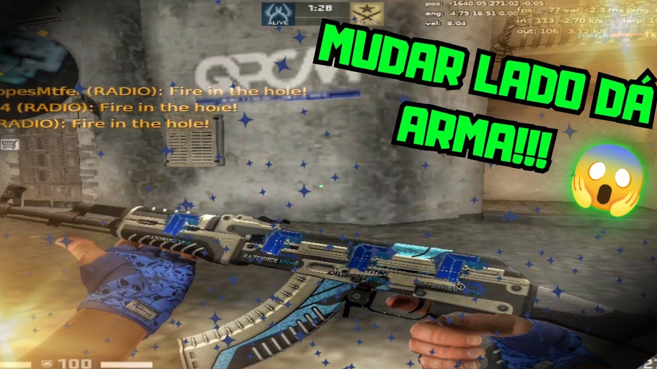 CS MÓBILE/ COMO MUDAR O LADO DA ARMA NO MOBILADOR+BOTÃO DE INSPECIONAR ...