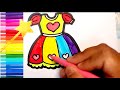 Menggambar dan Mewarnai Gaun untuk Balita dan anak || Drawing and Painting Dress for Kids