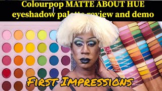 Colourpop MATTE ABOUT HUE eyeshadow palette review and demo