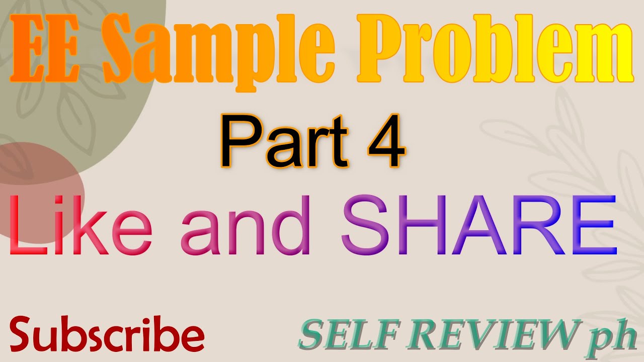 EE Sample Problem 4 - YouTube