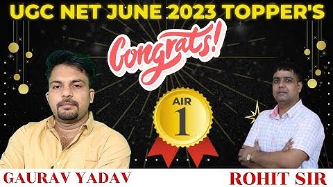 UGC NET 2023 TOPPER GAURAV YADAV | Qualified JRF with 100%Tile In History | @RohitSirHistory