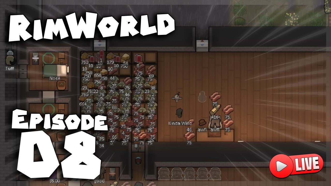 Building a massive compound in Rimworld – LIVE - YouTube