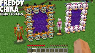 BUILD NEW PORTAL OF FREDDY HEAD vs CHIKA HEAD Challenge! FNAF SECURITY BREACH PORTALS in MINECRAFT! by Cherry Home 2,665 views 2 years ago 8 minutes, 52 seconds