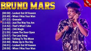 Bruno Mars Greatest Hits 2024 - Pop Music Mix - Top 10 Hits Of All Time