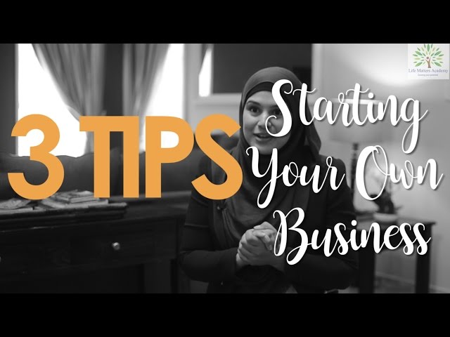 3 Tips to Starting Your Own Business | RISE with Nadia Rasidi! class=