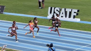 2024 USATF LA Grand Prix 100m. Steiner, Thomas, Smith-Barnett, Gardner