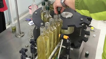 Olive oil filling capping machine 6heads piston filler caps press equipment fully automated line