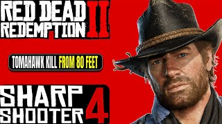 RDR2 | Sharpshooter 4 | Tomahawk Kill From 80 Feet Away