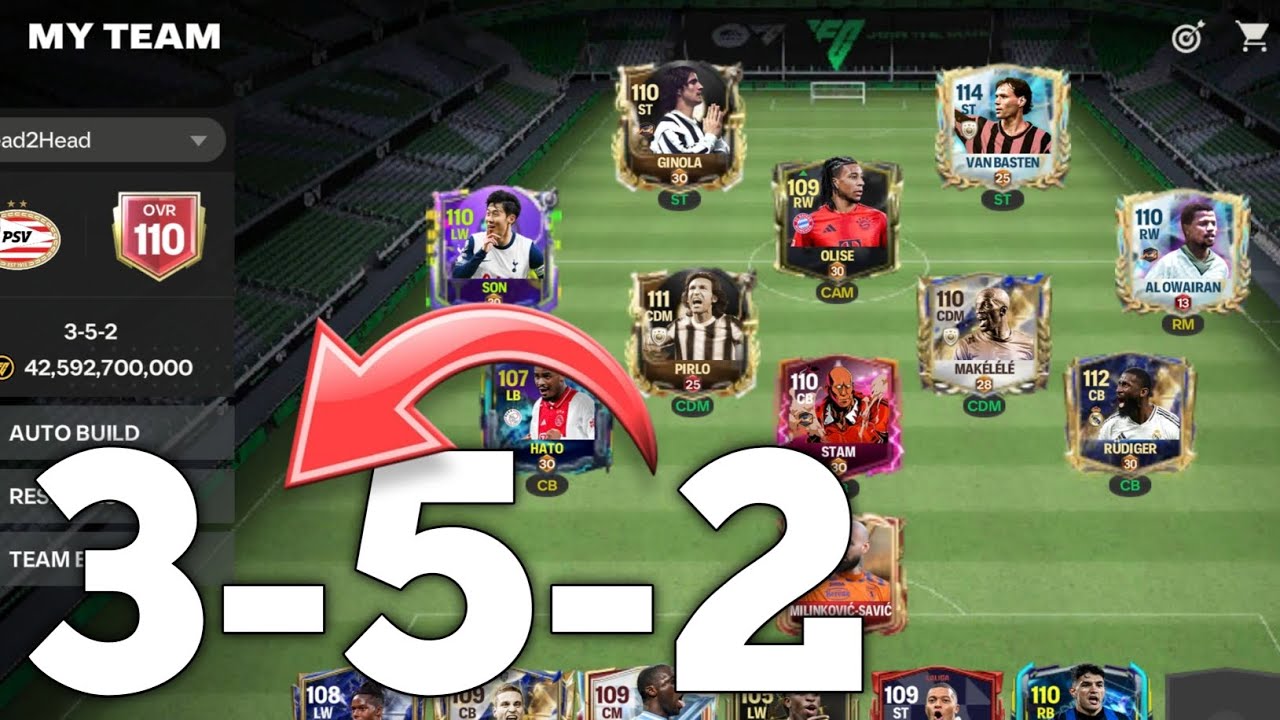 3-5-2 FORMATION IN FC MOBILE