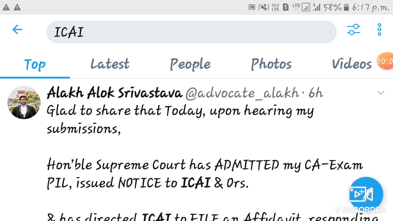 Imp updates on pil filed against icai|pil announcement against icai|pil respond today insupremecourt