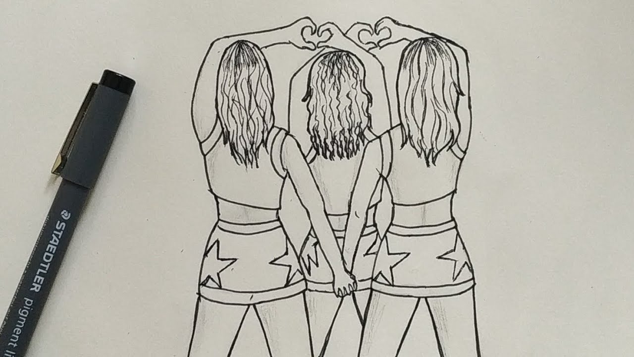 How To Draw Best Friends Bff Easy Step By Step