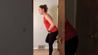 Single Leg Hip Hinge on Wall w/ Internal Rotation