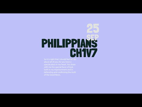 Daily Devotional with Matt Carvel // Philippians 1:7 Cover Image