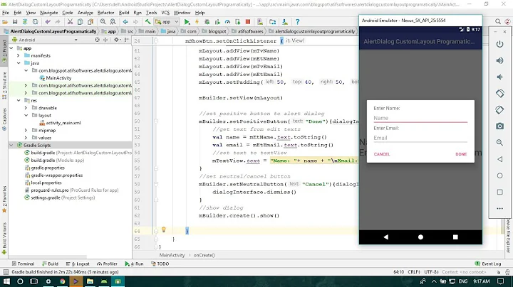 AlertDialog With Custom Layout Programmatically (Kotlin) - Android Studio Tutorial