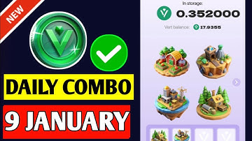 Vertus Combo Cards Today 9 January | Vertus Daily Combo | Vertus Combo Cards | Vertus Combo