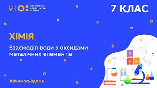 7 клас. Хімія. Взаємодія води з оксидами металічних елементів  (Тиж.6:ПТ)