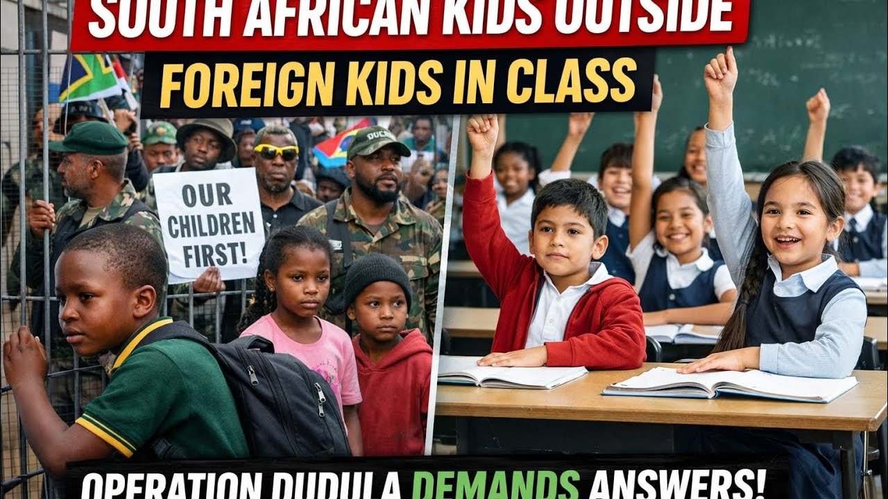 Foreigners Children in Schools while South African Children Stand outside. 
