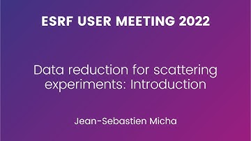 Data reduction for scattering experiments: Introduction