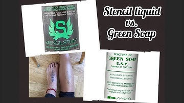 Green Soap instead of Stencil Liquid -stick and poke home hacks