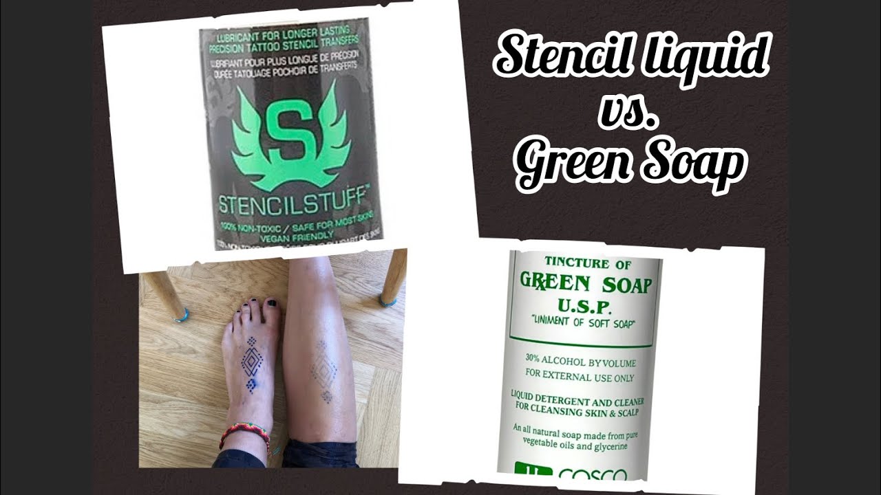 Green Soap instead of Stencil Liquid -stick and poke home hacks