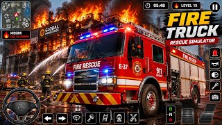 Fire Truck Rescue Sim 3D Gameplay 🔥🚒 Emergency Rescue Mission Android Game screenshot 2
