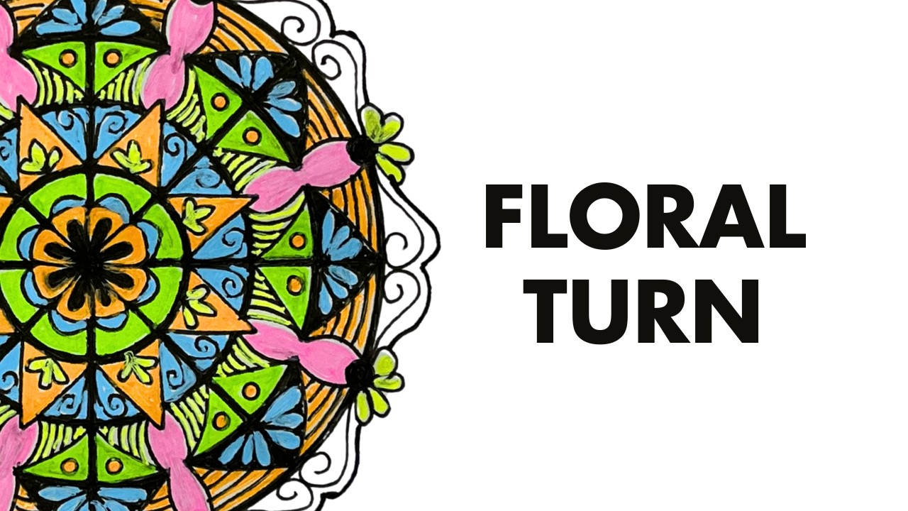 Small Mandala Practice #3 | From Stencil to Floral