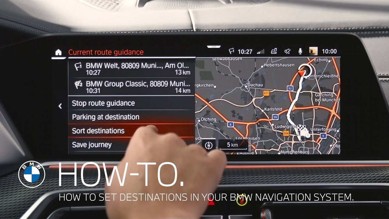 How destinations in BMW navigation system – BMW How-To - YouTube