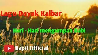 Lagu dayak kalbar : hari- hari mengumpan babi